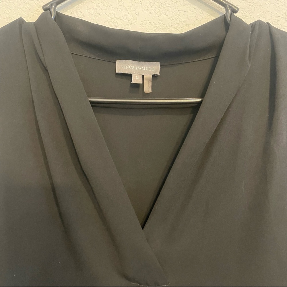 Vince Camuto Black V-Neck Tank Top - Picture 4 of 12